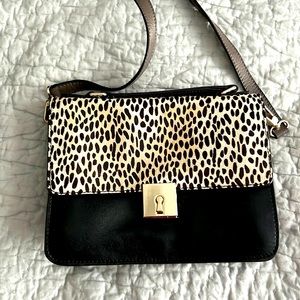 Beautiful multi neutral toned leather handbag from Banana Republic